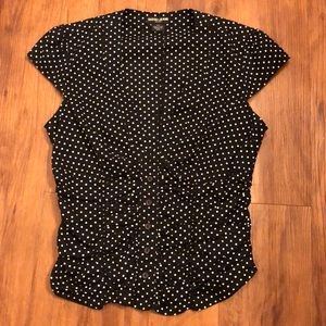 Guess Black & White Polka Dot Top